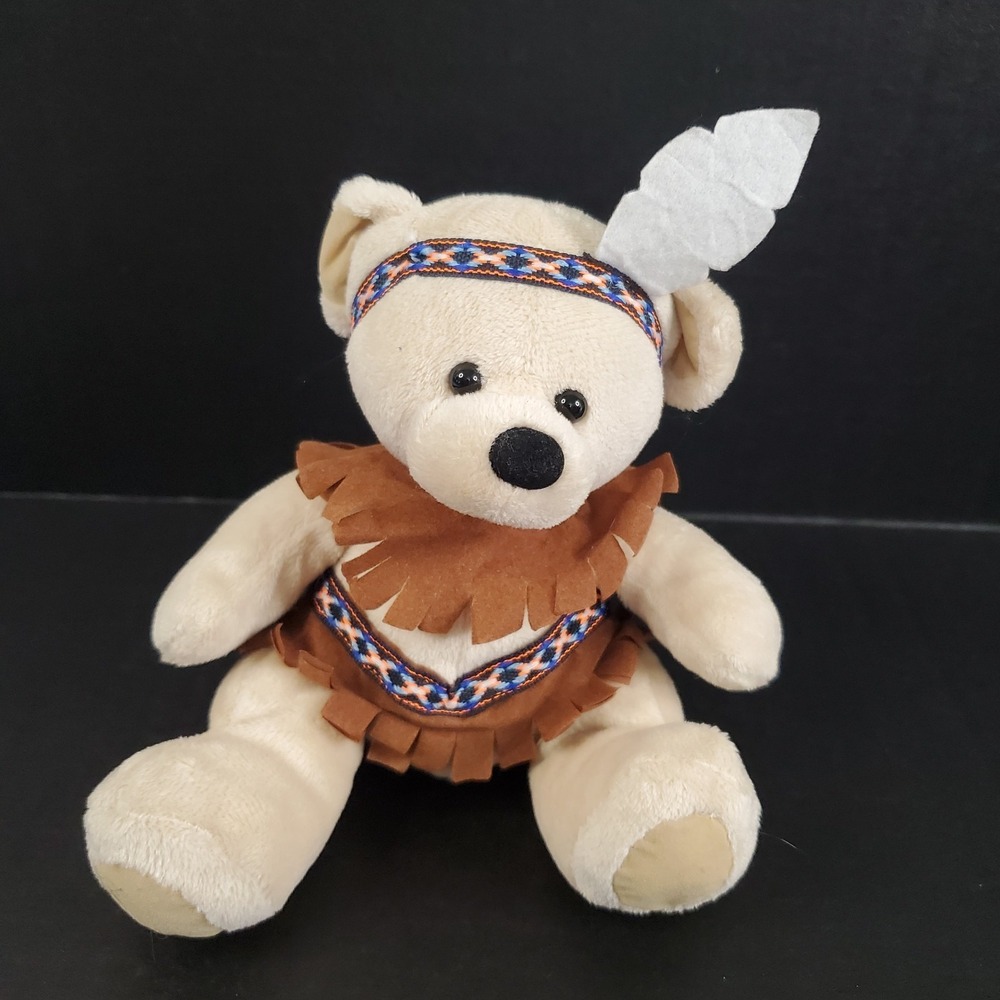 Wishpets 2004‎ Chandrak Native American Indian Teddy Bear 5" 41201